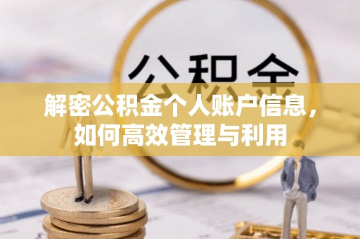 白城解密公积金个人账户信息，如何高效管理与利用